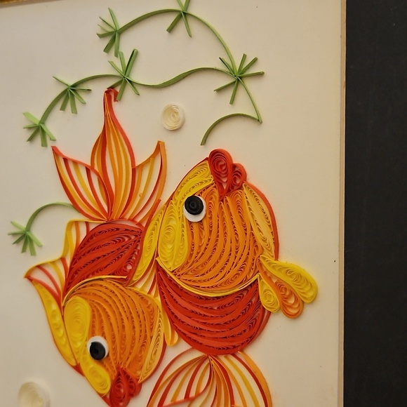 ARTISAN Colorful Goldfish Quilled Paper Art - Picture 3 of 5